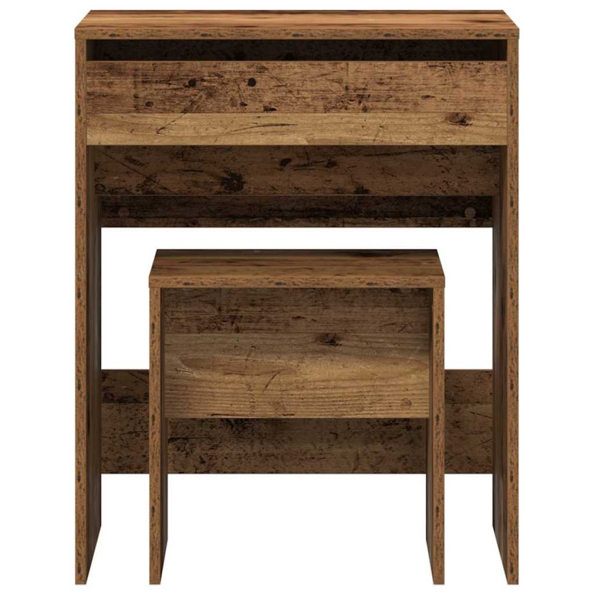 vidaXL Τραπέζι ντυσίματος 2 τμχ. Παλιό Ξύλο 60 x 40 x 75 cm