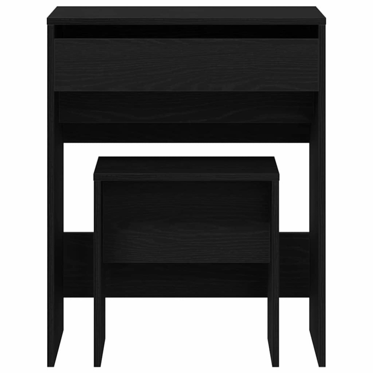 vidaXL Τραπέζι ντυσίματος 2 τμχ. Μαύρη δρυς 60 x 40 x 75 cm