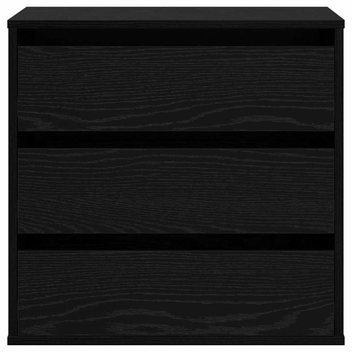 vidaXL Ντουλάπι με Συρτάρια 3-Συρτάρι Μαύρο 61 x 41 x 58 εκ