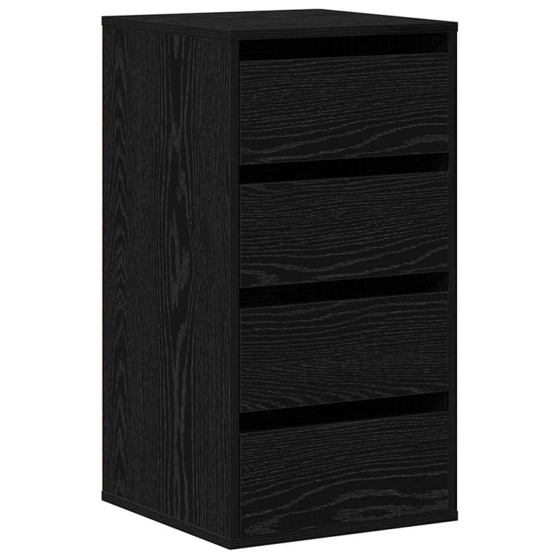 vidaXL Ντουλάπι με Συρτάρια 3-Συρτάρι Μαύρο 40 x 41 x 76 εκ.