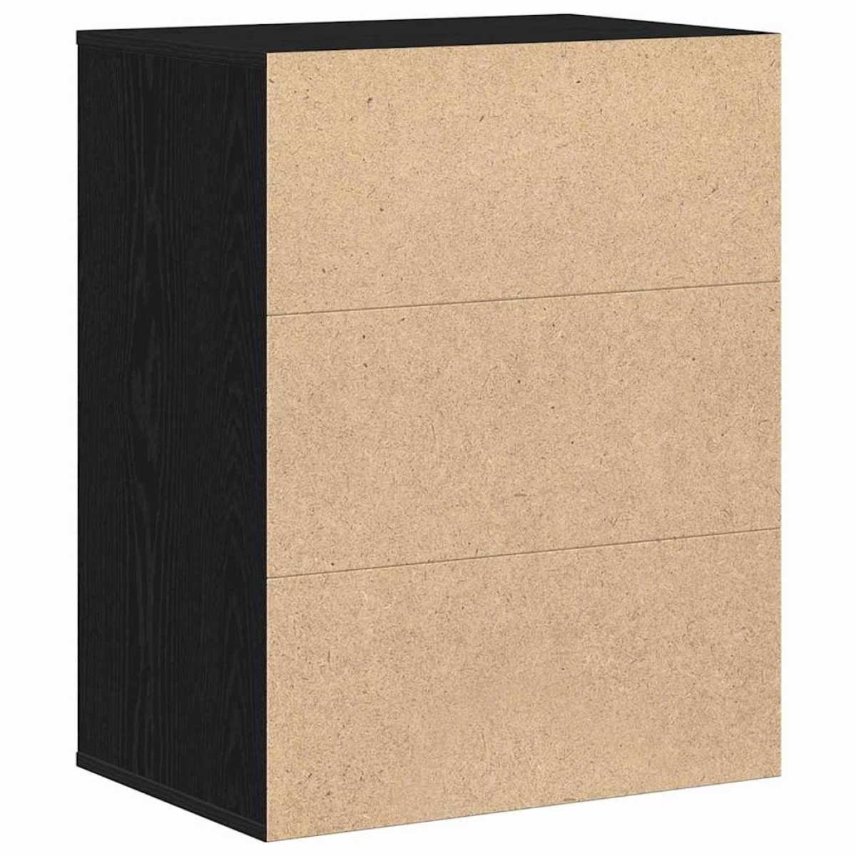 vidaXL Ντουλάπι με Συρτάρια 3-Συρτάρι Μαύρο 60 x 41 x 76 εκ.