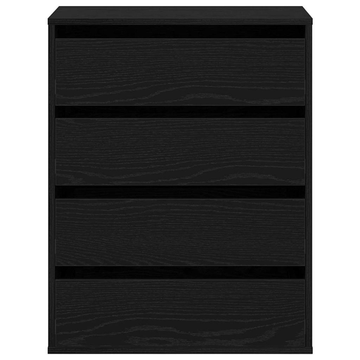 vidaXL Ντουλάπι με Συρτάρια 3-Συρτάρι Μαύρο 60 x 41 x 76 εκ.