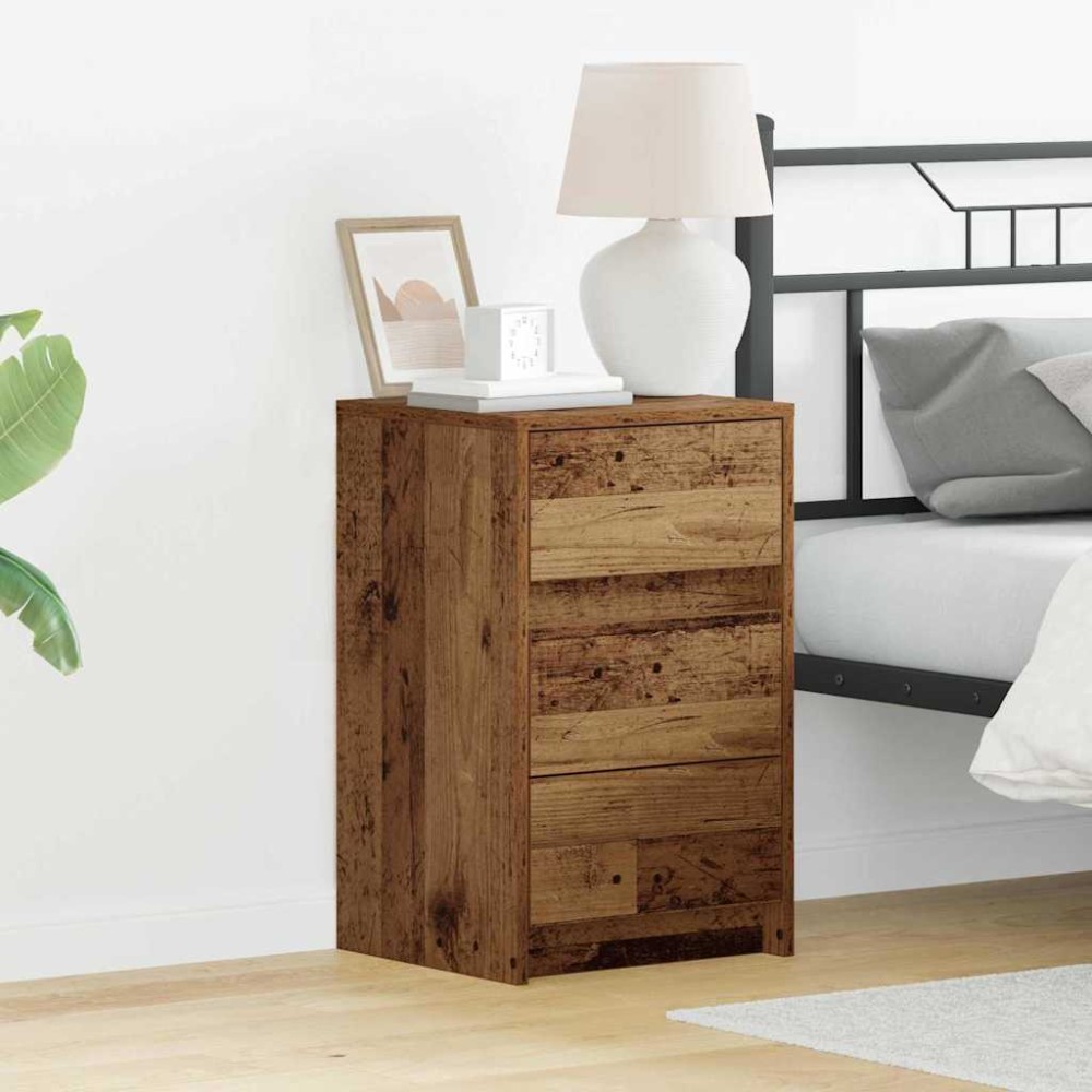 vidaXL Κομοδίνο Παλιό ξύλο 38 x 34 x 61 εκ. Επεξεργασμένο ξύλο