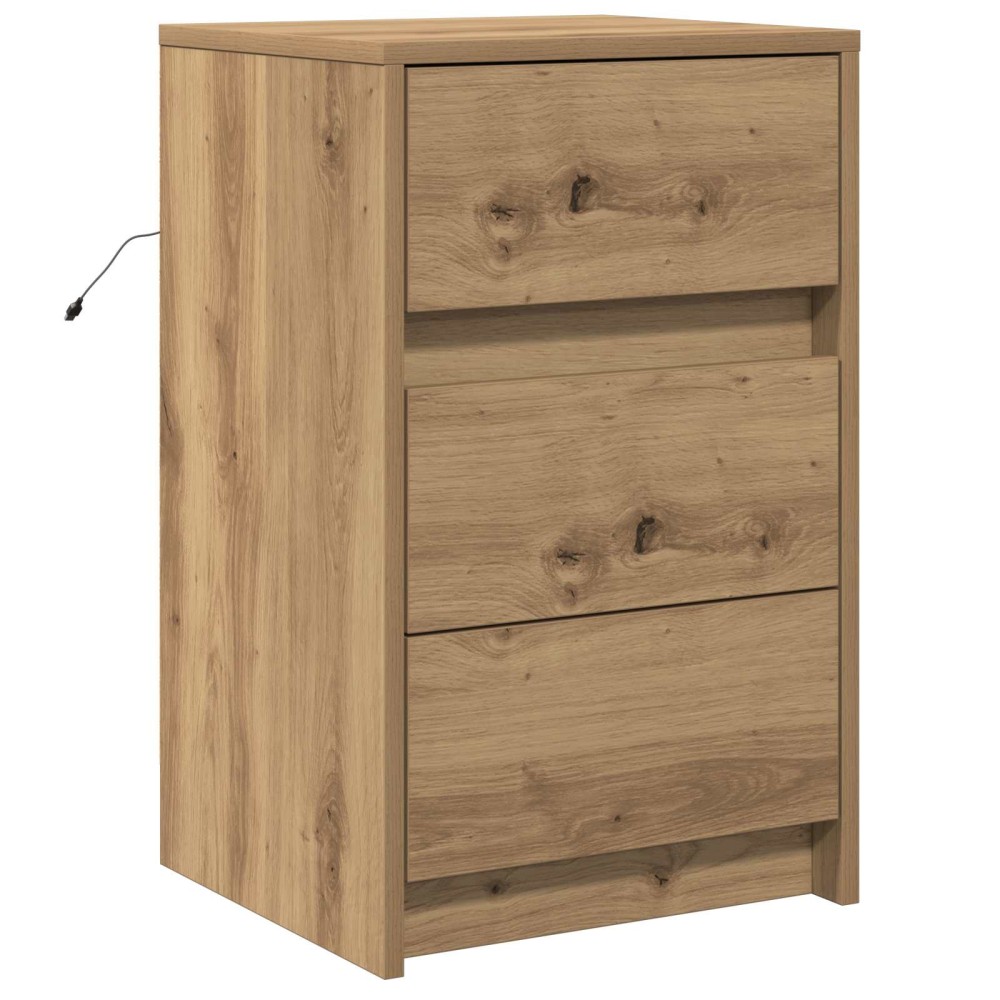 vidaXL Κομοδίνο Artisan Oak 38 x 34 x 61 εκ. Επεξεργασμένο ξύλο