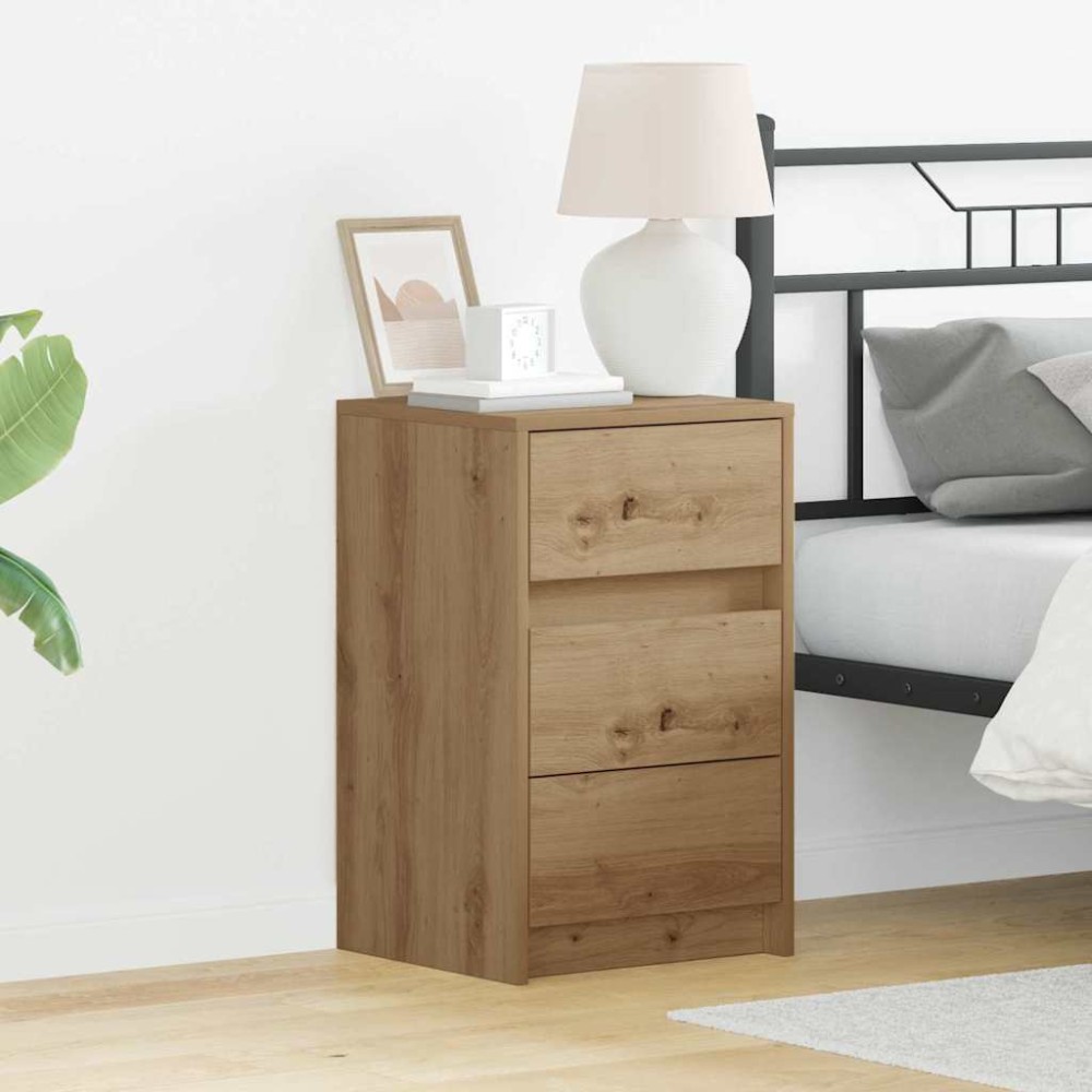 vidaXL Κομοδίνο Artisan Oak 38 x 34 x 61 εκ. Επεξεργασμένο ξύλο