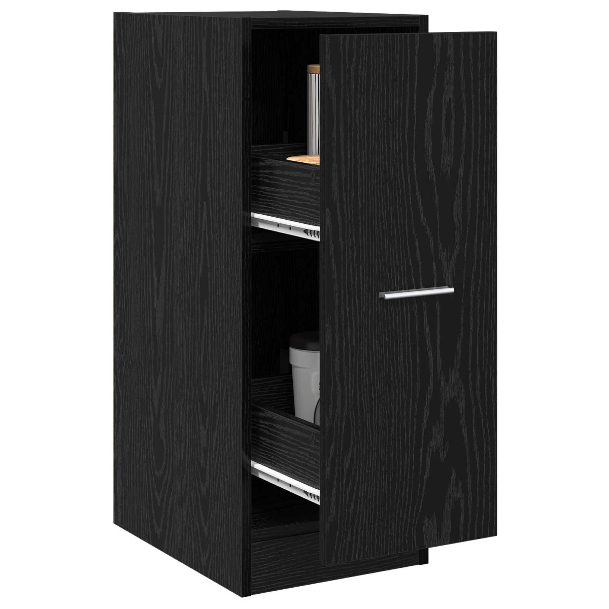vidaXL Φαρμακοποιϊκή Ντουλάπα Μαύρη δρυς 30 x 41 x 77.5 εκ
