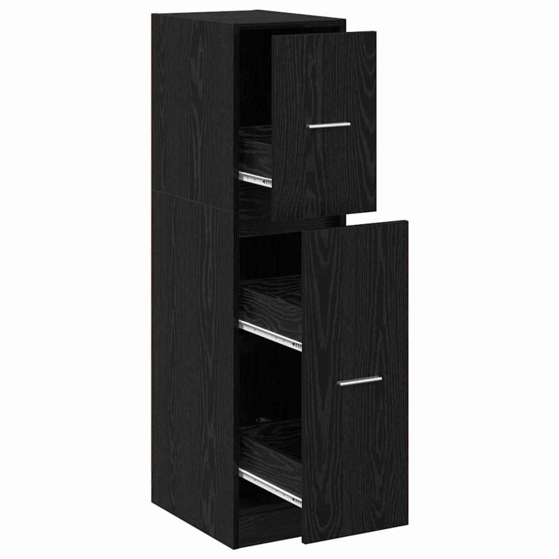 vidaXL Φαρμακοποιϊκή Ντουλάπα Μαύρη δρυς 30 x 41 x 118 εκ.