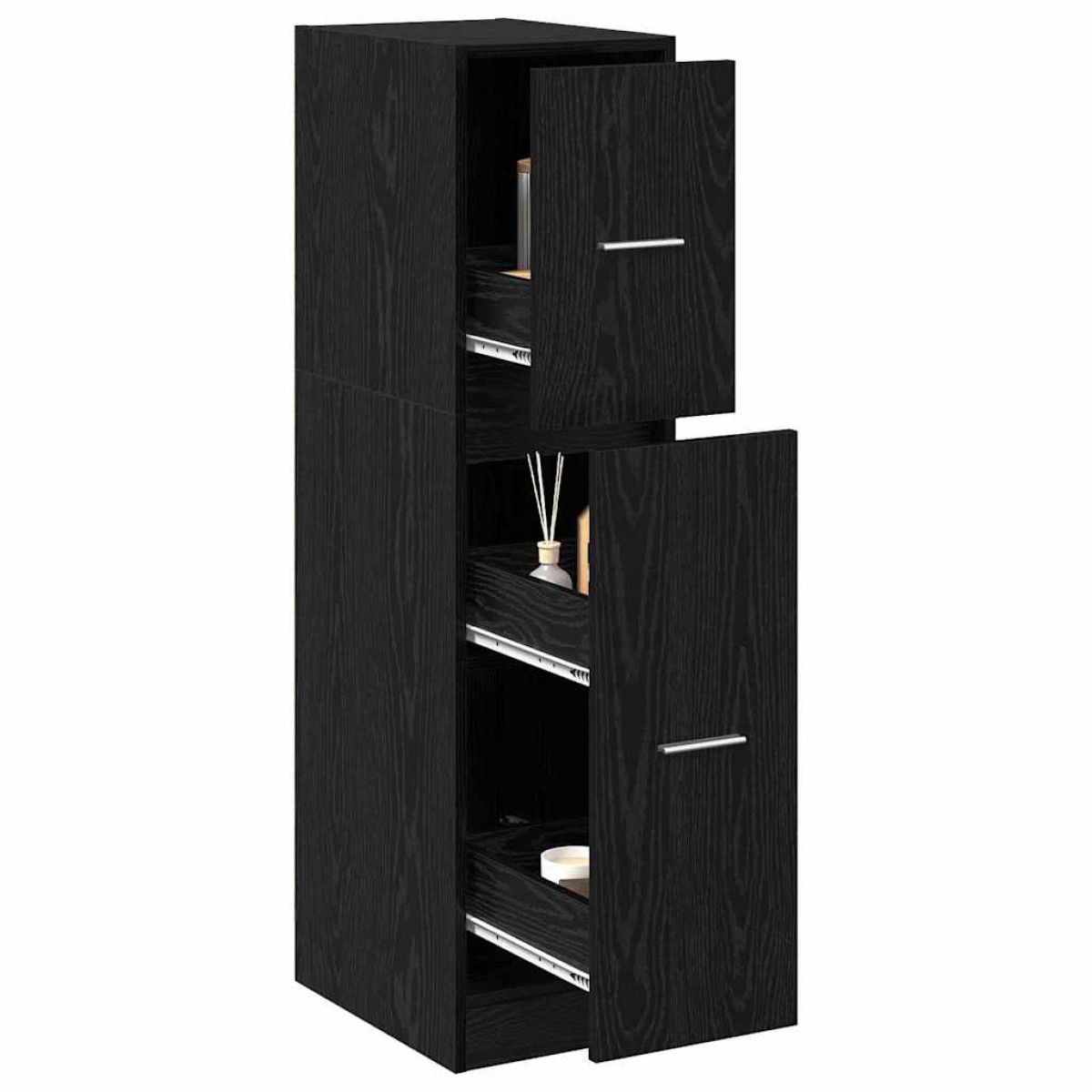 vidaXL Φαρμακοποιϊκή Ντουλάπα Μαύρη δρυς 30 x 41 x 118 εκ.