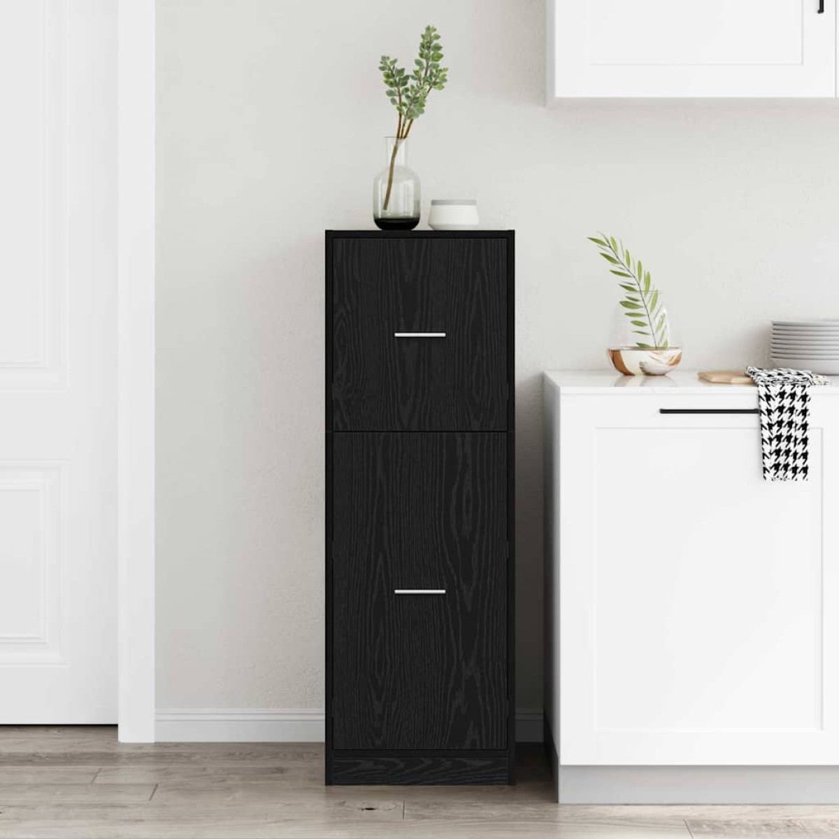 vidaXL Φαρμακοποιϊκή Ντουλάπα Μαύρη δρυς 40 x 41 x 118 εκ.