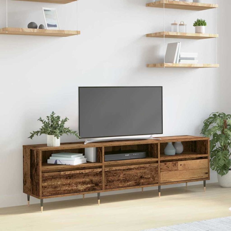 vidaXL Ντουλάπι TV 150 x 30 x 45 εκ Παλιό Ξύλο Επεξεργασμένο Ξύλο