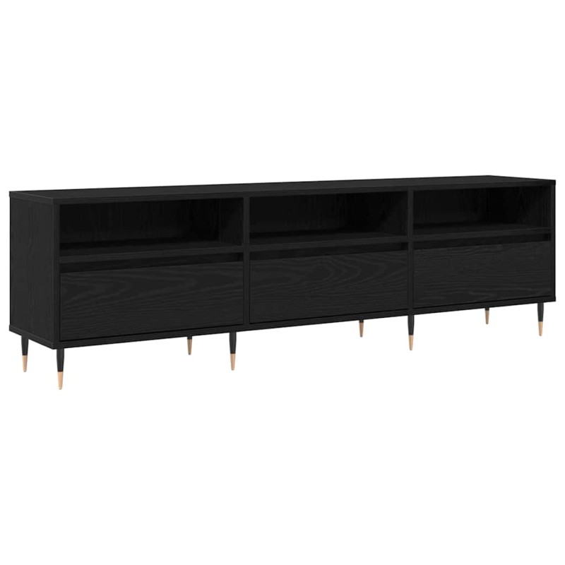 vidaXL Ντουλάπι TV 150 x 30 x 45 εκ Μαύρη Οξυά Επεξεργασμένο Ξύλο