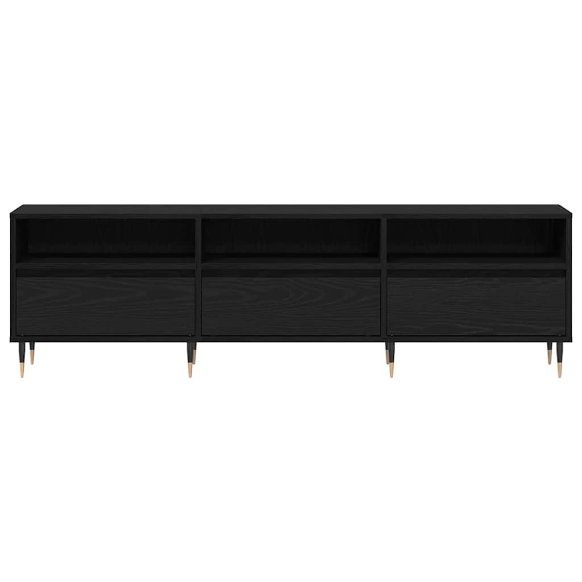vidaXL Ντουλάπι TV 150 x 30 x 45 εκ Μαύρη Οξυά Επεξεργασμένο Ξύλο