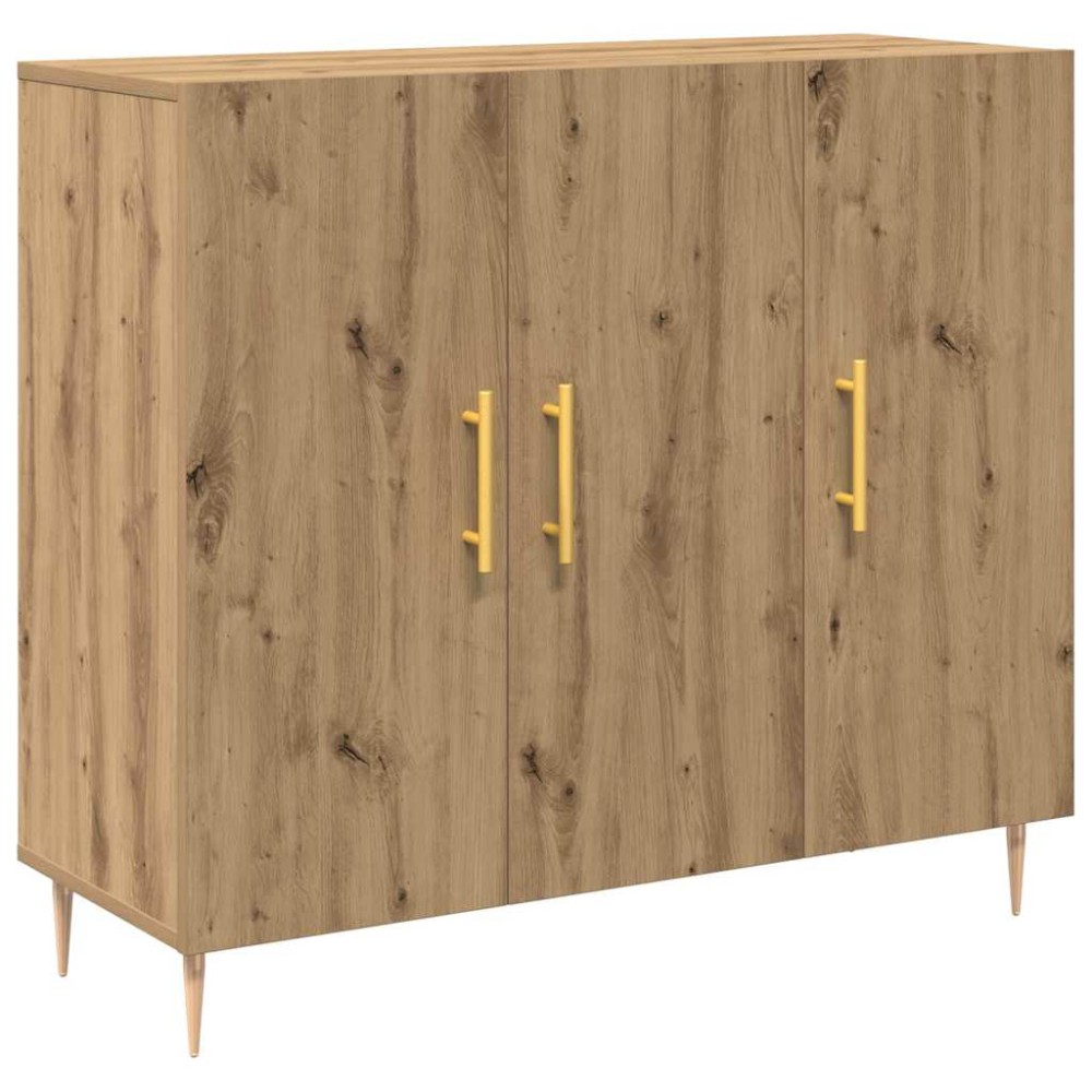vidaXL Πλαϊνό γραφείο Artisan Oak 90 x 34 x 80 εκ. Επεξεργασμένο Ξύλο