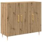 vidaXL Πλαϊνό γραφείο Artisan Oak 90 x 34 x 80 εκ. Επεξεργασμένο Ξύλο