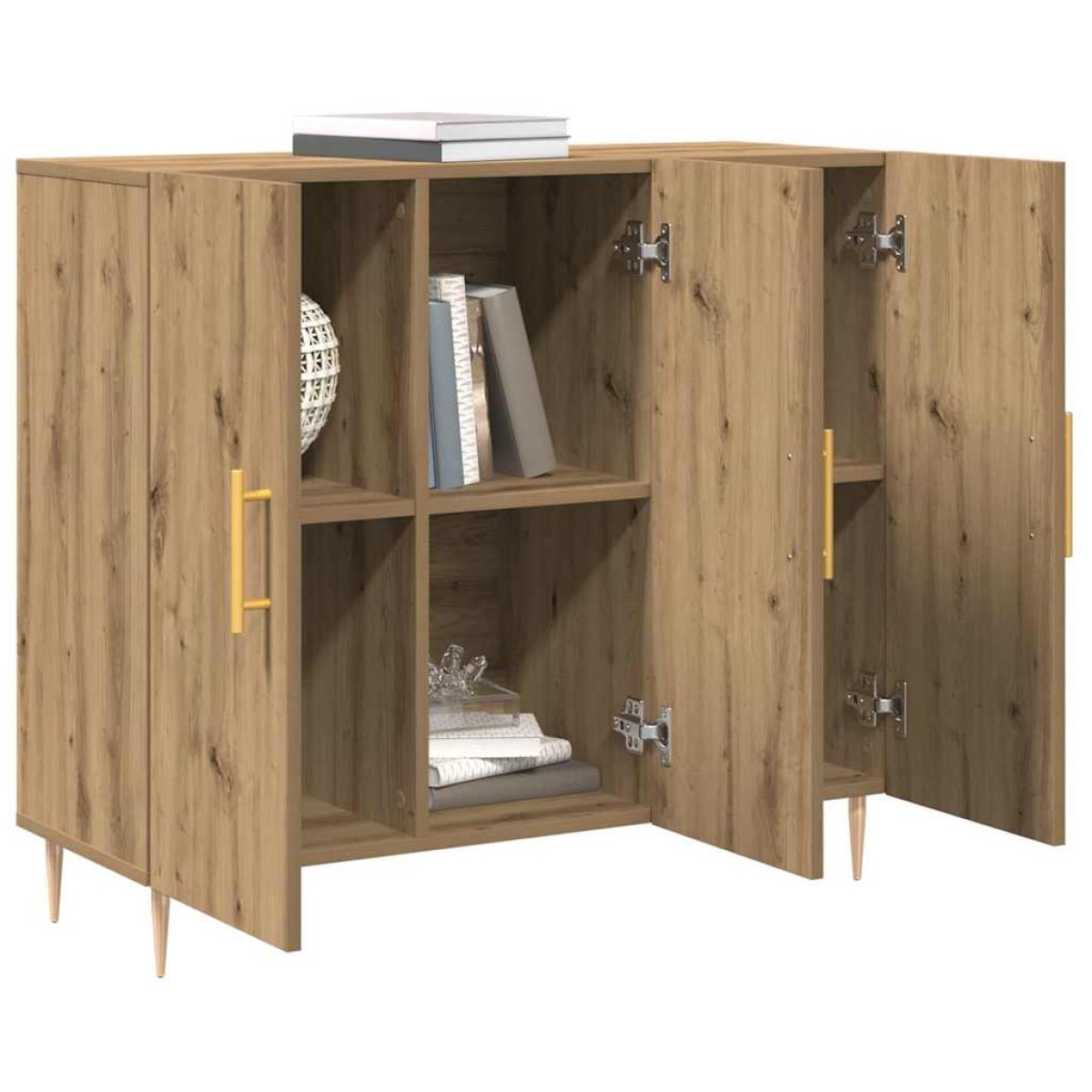 vidaXL Πλαϊνό γραφείο Artisan Oak 90 x 34 x 80 εκ. Επεξεργασμένο Ξύλο