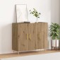 vidaXL Πλαϊνό γραφείο Artisan Oak 90 x 34 x 80 εκ. Επεξεργασμένο Ξύλο