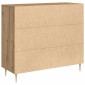 vidaXL Πλαϊνό γραφείο Artisan Oak 90 x 34 x 80 εκ. Επεξεργασμένο Ξύλο