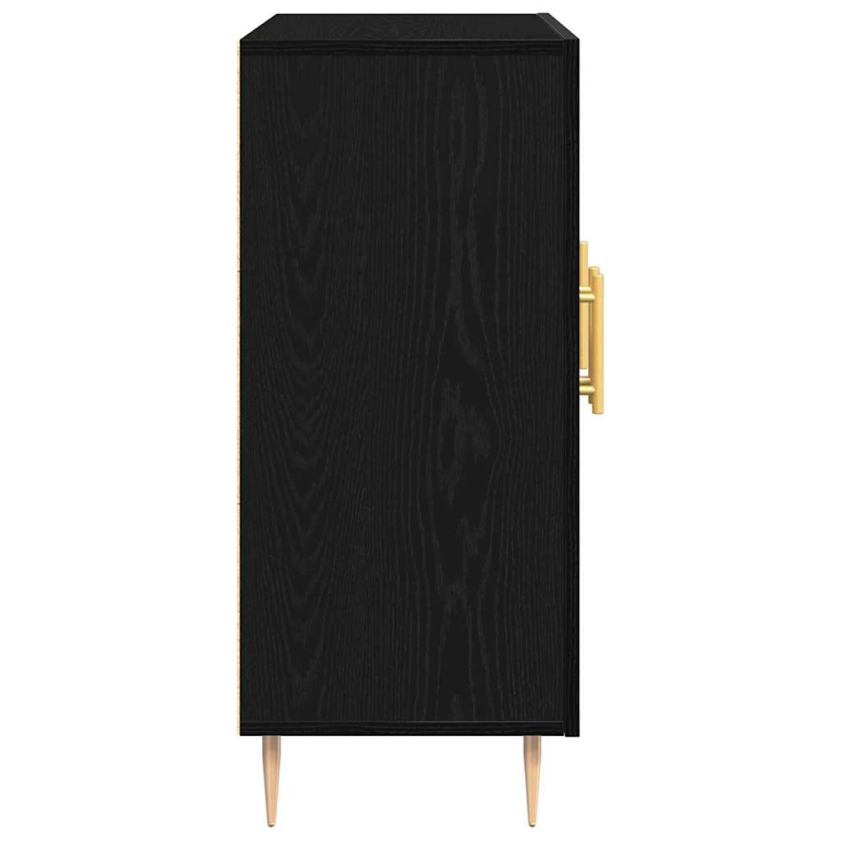 vidaXL Πλαϊνό γραφείο Μαύρη Οξυά 90 x 34 x 80 εκ. Επεξεργασμένο Ξύλο