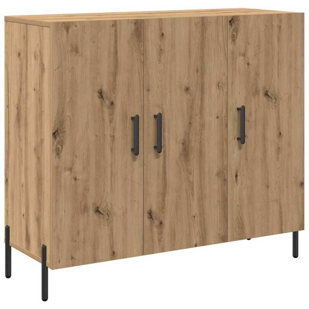 vidaXL Πλαϊνό γραφείο Artisan Oak 90 x 34 x 80 εκ. Επεξεργασμένο Ξύλο
