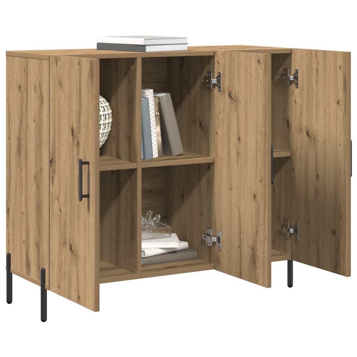 vidaXL Πλαϊνό γραφείο Artisan Oak 90 x 34 x 80 εκ. Επεξεργασμένο Ξύλο