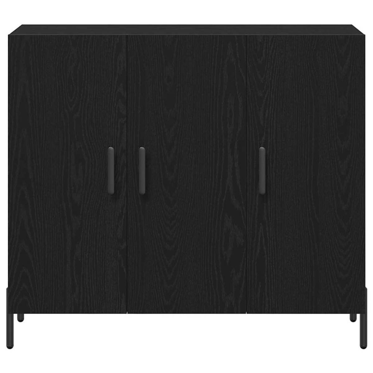 vidaXL Πλαϊνό γραφείο Μαύρη Οξυά 90 x 34 x 80 εκ. Επεξεργασμένο Ξύλο