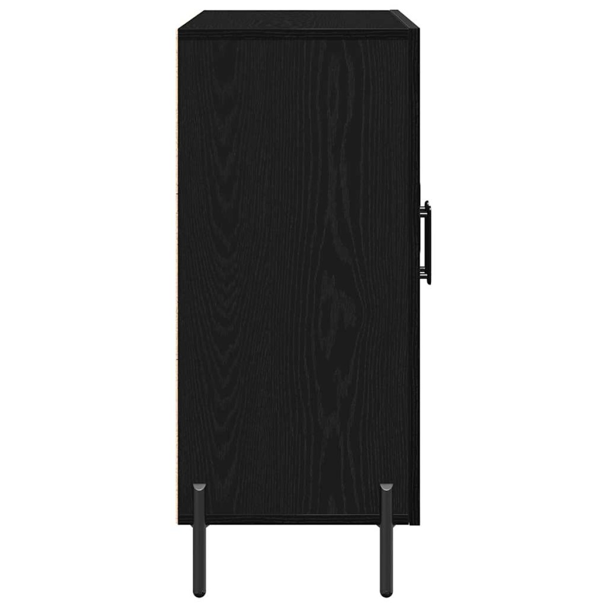 vidaXL Πλαϊνό γραφείο Μαύρη Οξυά 90 x 34 x 80 εκ. Επεξεργασμένο Ξύλο