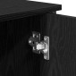vidaXL Πλαϊνό γραφείο Μαύρη Οξυά 70 x 30 x 80 εκ.