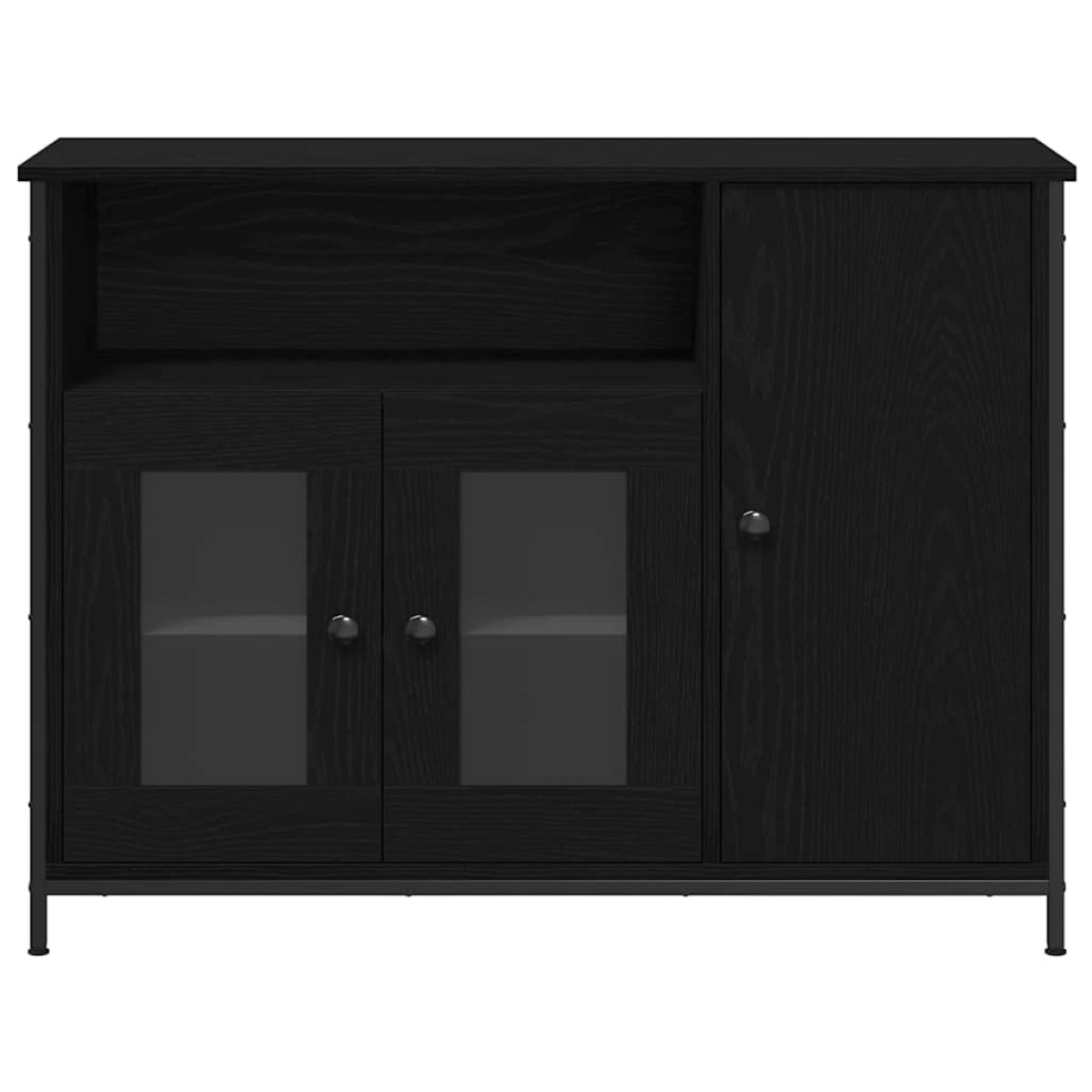 vidaXL Πλαϊνό γραφείο Μαύρη Οξυά 100 x 35 x 75 εκ.