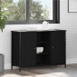 vidaXL Πλαϊνό γραφείο Μαύρη Οξυά 100 x 35 x 70 εκ.