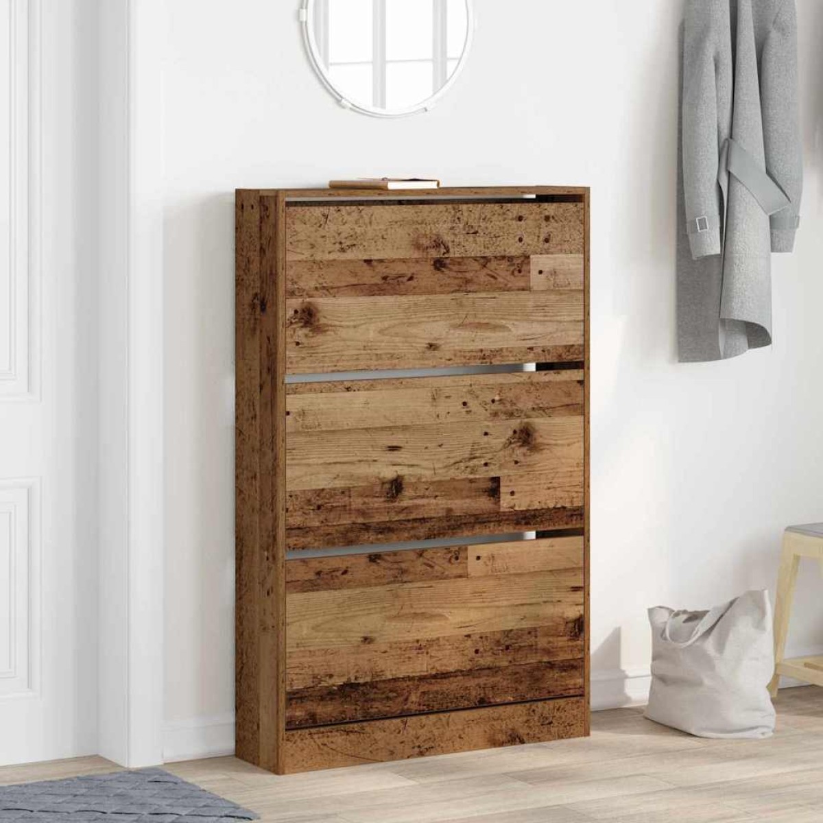 vidaXL Ντουλάπα Παπουτσιών 80 x 21 x 125,5 cm Επεξεργασμένο Ξύλο