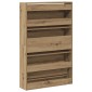 vidaXL Ντουλάπα Παπουτσιών 80 x 21 x 125,5 cm Επεξεργασμένο Ξύλο