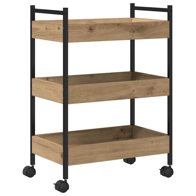 vidaXL Καρότσι Κουζίνας Artisan Oak 50 x 30 x 70 εκ.