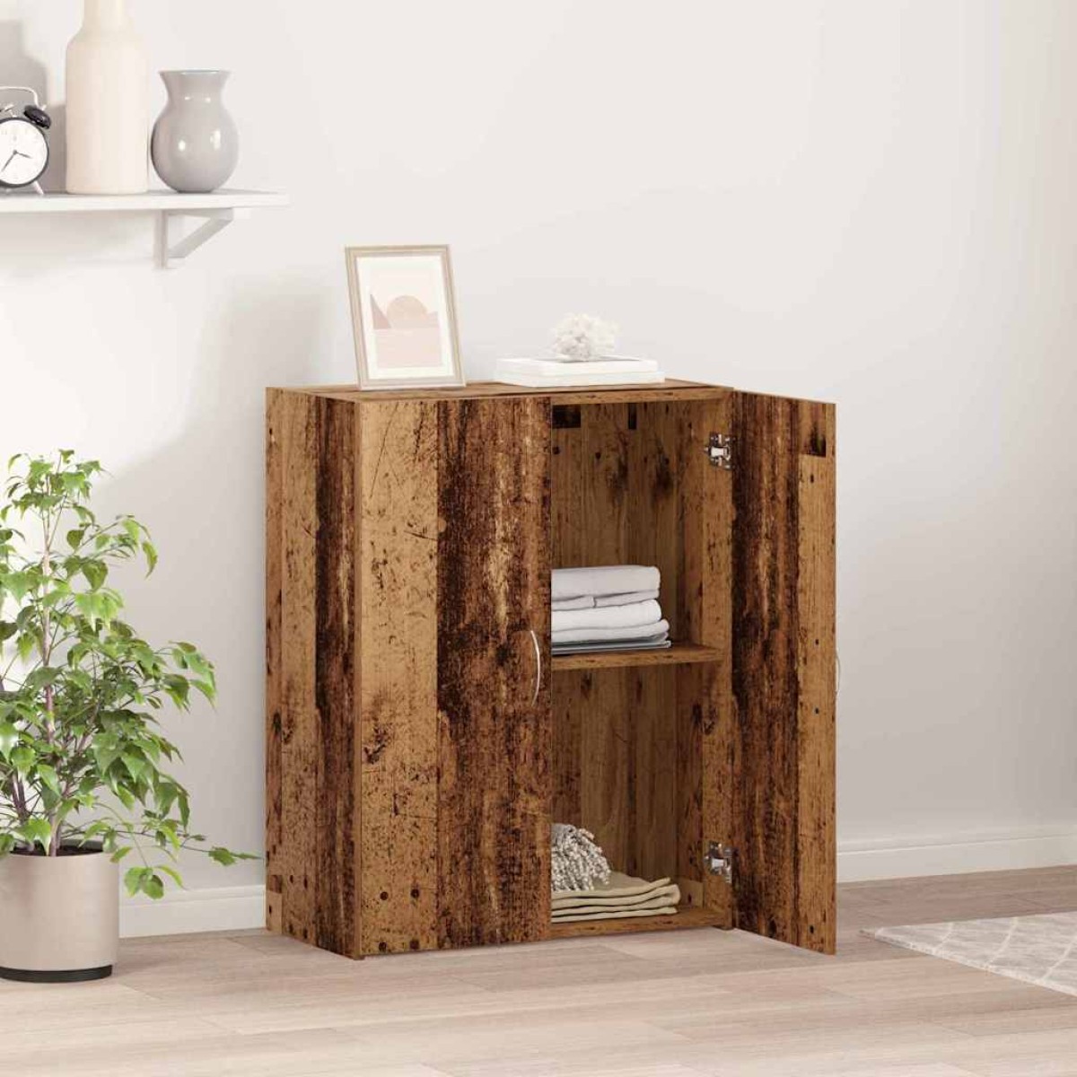 vidaXL Γραφείο Ντουλάπι Παλαιωμένο ξύλο 70 x 32 x 77.5 εκ