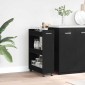 vidaXL Ντουλαπιού με τροχούς Μαύρη Οξυά 60 x 22 x 79 εκ