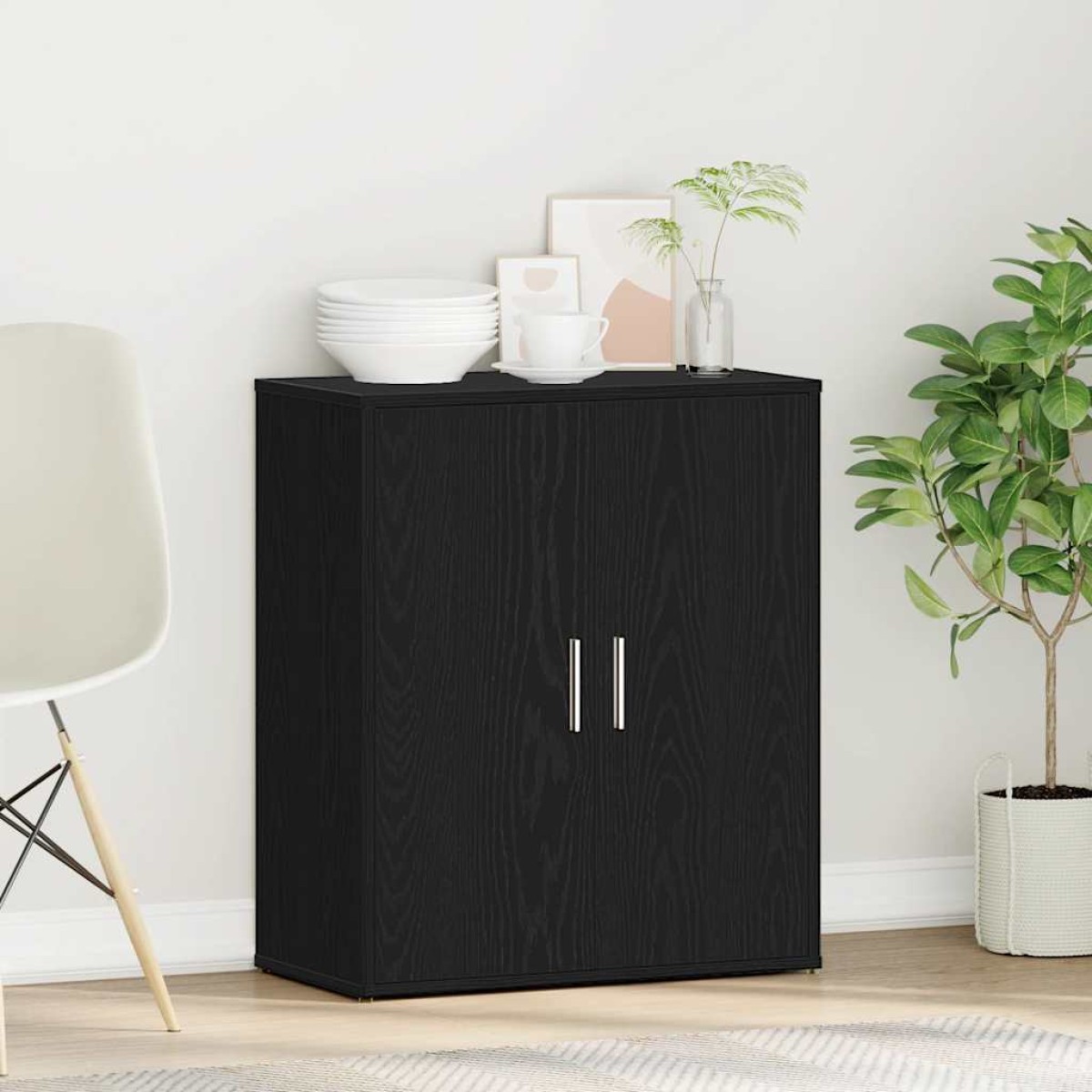 vidaXL Μπουφές Μαύρης Δρυός 60x31x70 εκ. από Τεχνητό Ξύλο