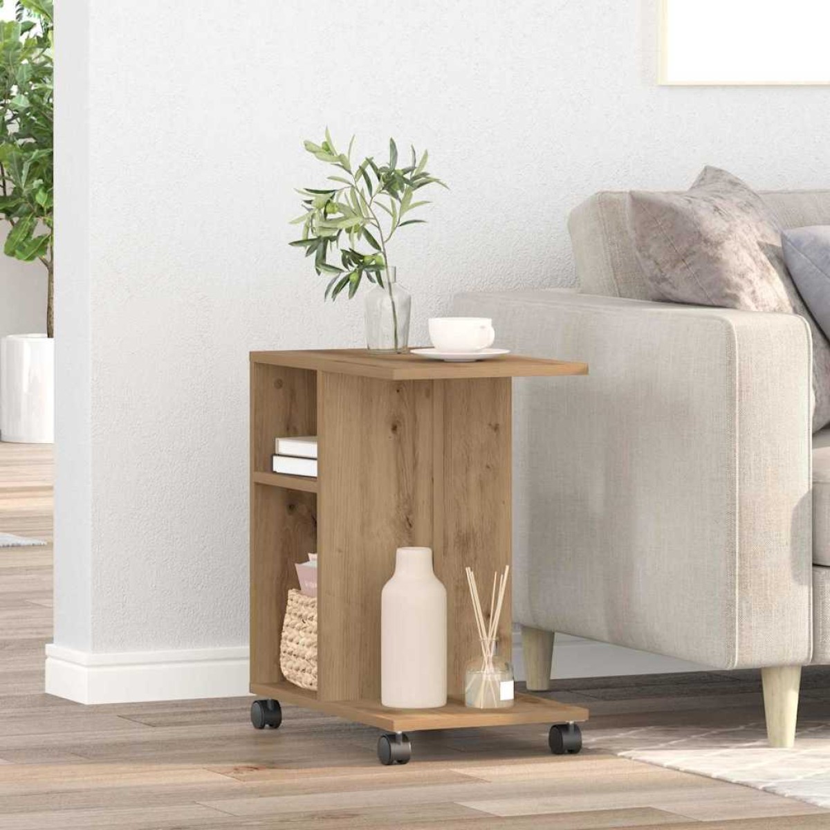 vidaXL Κοντρόλ Τραπέζι artisan δρυς 50 x 30 x 55 εκ.