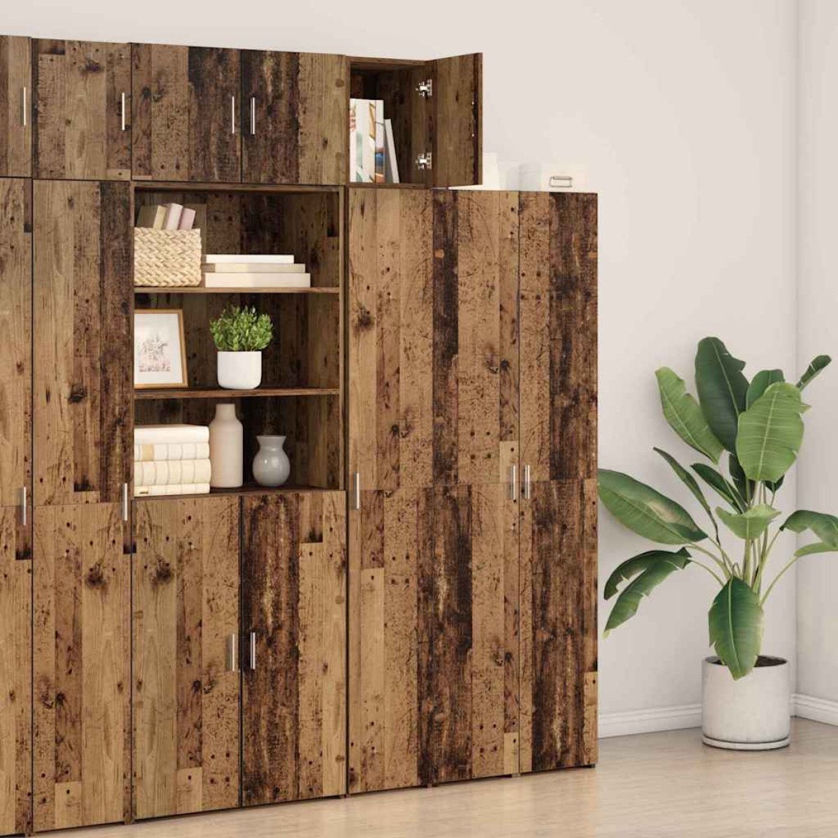 vidaXL Τοίχου Ντουλάπα Παλιό ξύλο 30 x 42.5 x 39.5 εκ