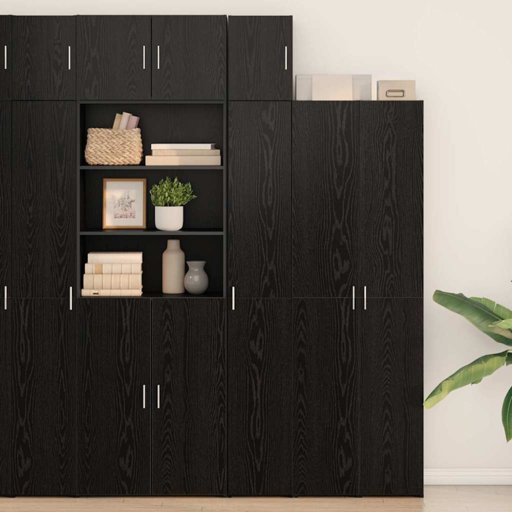 vidaXL Τοίχου Ντουλάπα Μαύρη Οξυά 30 x 42.5 x 39.5 εκ