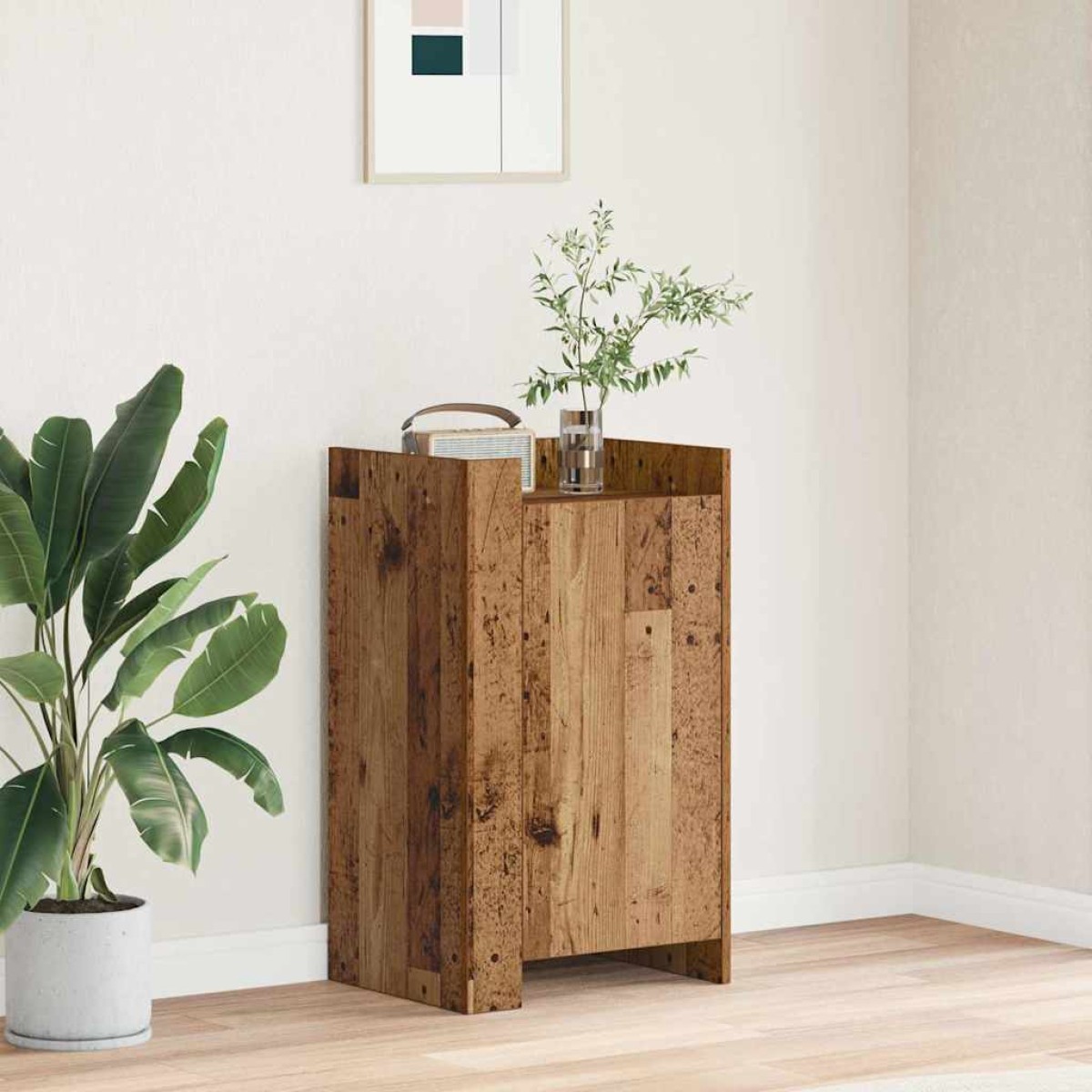 vidaXL Πλαϊνό γραφείο Παλιό ξύλο 45 x 35 x 75 εκ