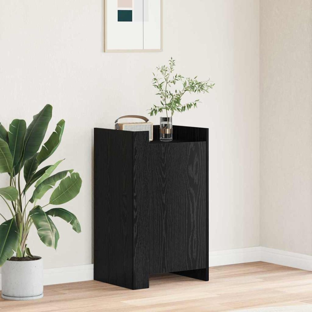 vidaXL Πλαϊνό γραφείο Μαύρη Οξυά 45 x 35 x 75 εκ