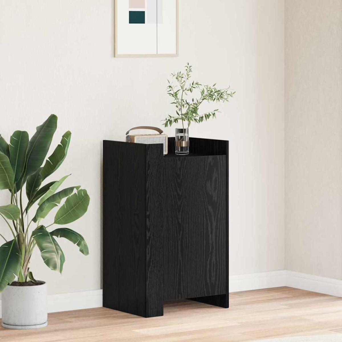 vidaXL Πλαϊνό γραφείο Μαύρη Οξυά 45 x 35 x 75 εκ