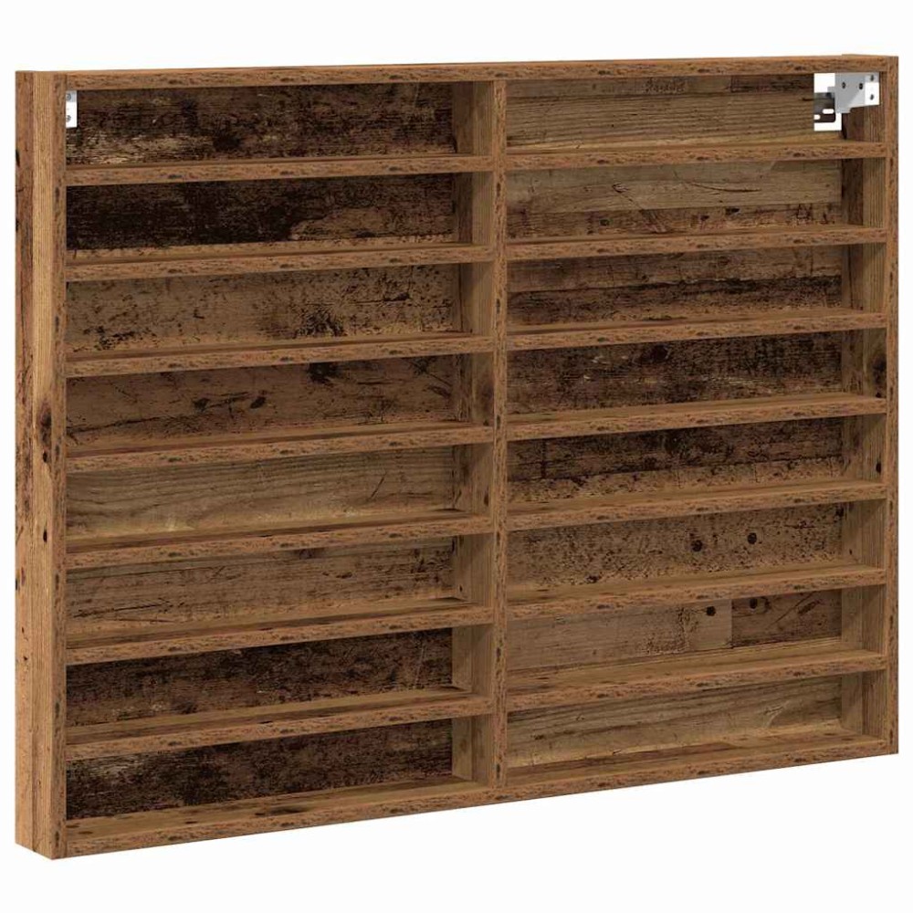 vidaXL Βιτρίνα Επιτοίχιο Παλιό ξύλο 100 x 8,5 x 75 cm