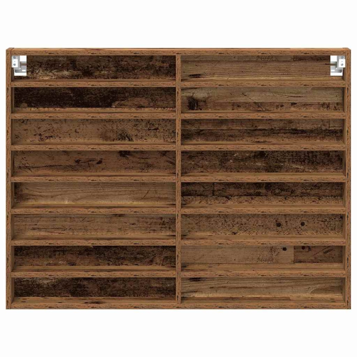 vidaXL Βιτρίνα Επιτοίχιο Παλιό ξύλο 100 x 8,5 x 75 cm