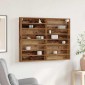 vidaXL Βιτρίνα Επιτοίχιο Παλιό ξύλο 100 x 8,5 x 75 cm