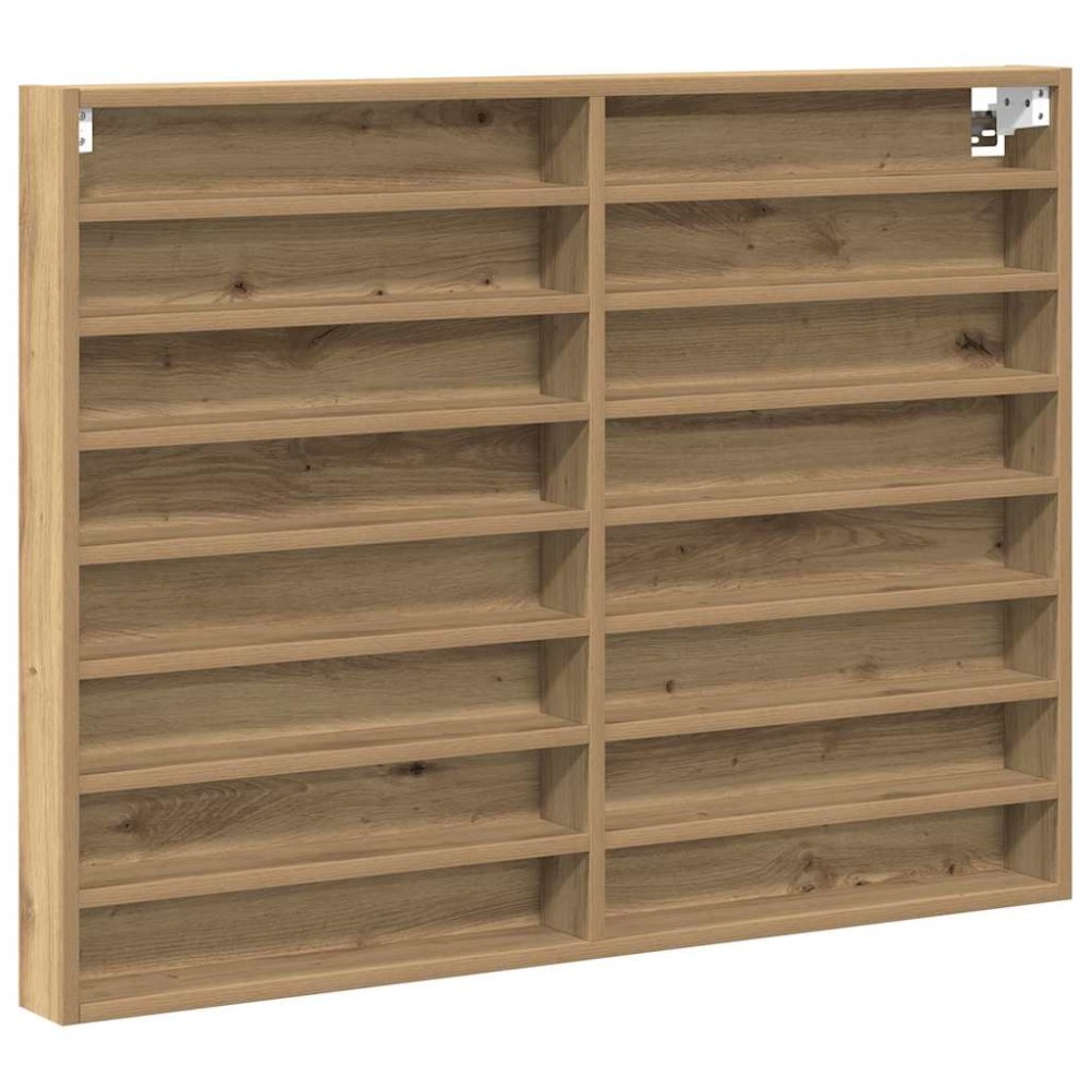 vidaXL Βιτρίνα Επιτοίχιο Artisan Oak 100 x 8,5 x 75 cm