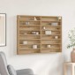 vidaXL Βιτρίνα Επιτοίχιο Artisan Oak 100 x 8,5 x 75 cm
