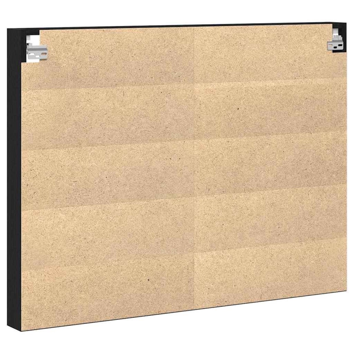 vidaXL Βιτρίνα Επιτοίχιο Μαύρη Οξυά 100 x 8,5 x 75 cm