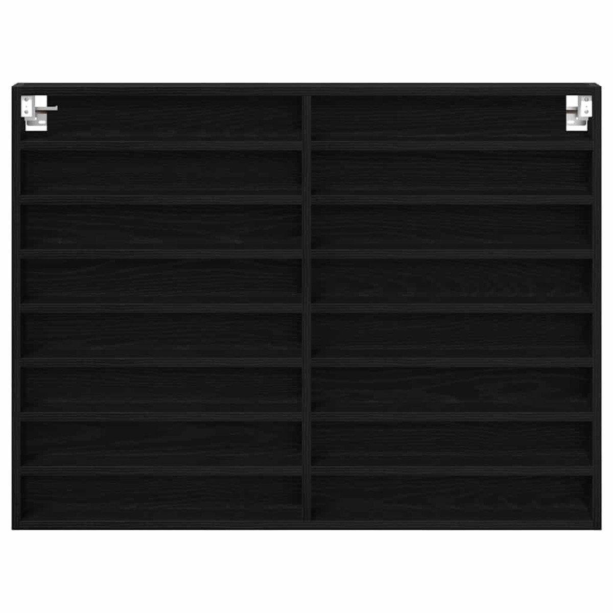 vidaXL Βιτρίνα Επιτοίχιο Μαύρη Οξυά 100 x 8,5 x 75 cm