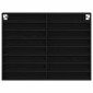 vidaXL Βιτρίνα Επιτοίχιο Μαύρη Οξυά 100 x 8,5 x 75 cm