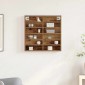 vidaXL Βιτρίνα Επιτοίχιο Παλιό ξύλο 60 x 8,5 x 58 εκ